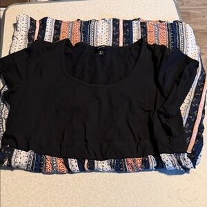 Torrid Black and Multicolor skater dress